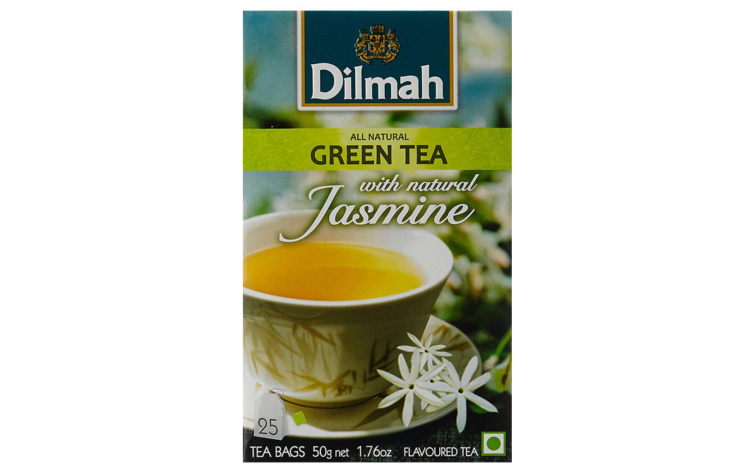 Dilmah Green Tea With Natural Jasmine   Box  50 grams